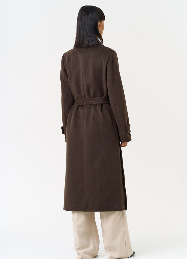 фото Женское пальто с английским воротником модель № 31559