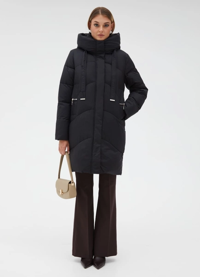 Женский пуховик с капюшоном модель № 31126 в кредит