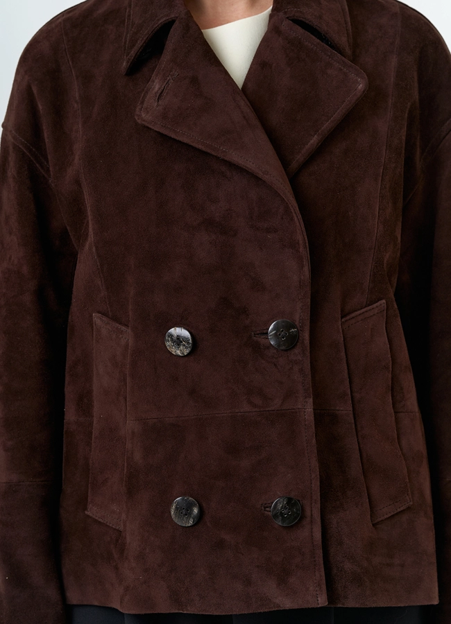 Женская куртка из натуральной замши модель № 32525 универмаг малина