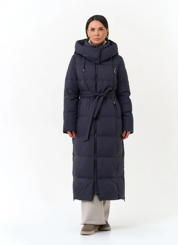 Женский пуховик с капюшоном фото