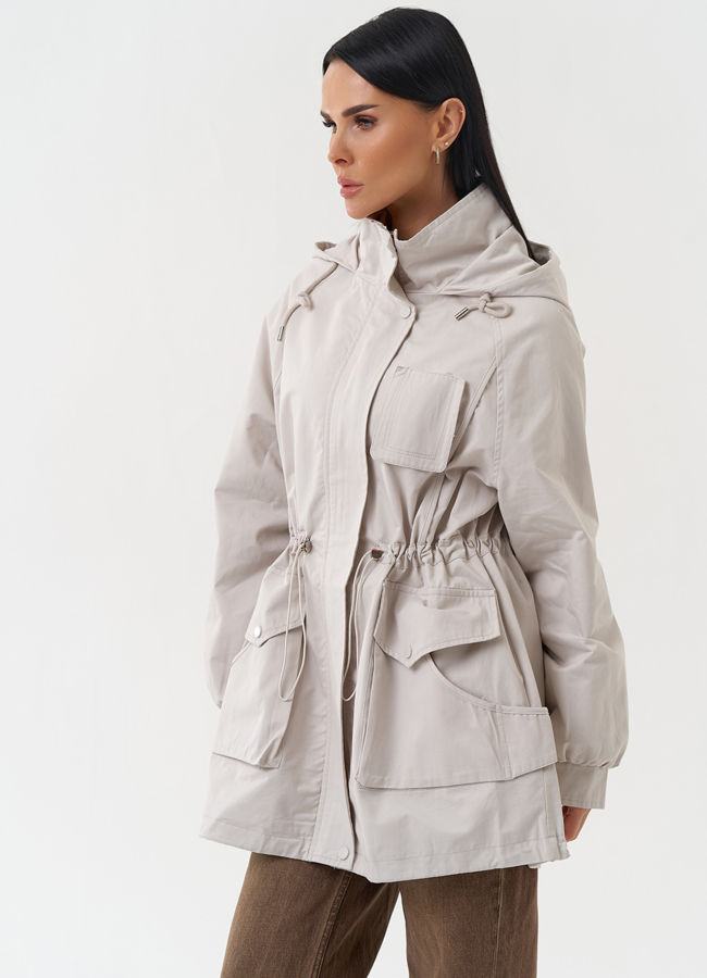 Ветровка женская с капюшоном модель № 30457 в рассрочку