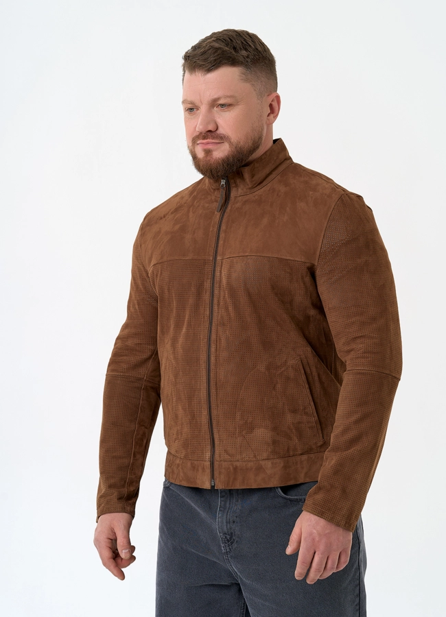 Мужская двухсторонняя куртка из натуральной замши модель № 32868 универмаг малина