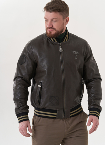 Мужская кожаная куртка "пилот"