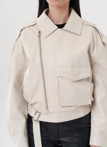 Куртка "бомбер" из эко кожи