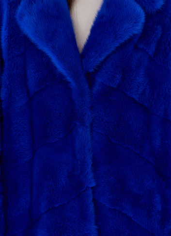 Норковая шуба с английским воротником 