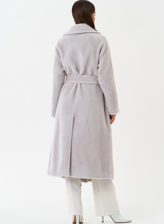 Пальто из шерсти с поясом